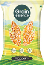 GRAIN ESSENCE Popcorn Kernels, Raw Corn for Fresh Homemade Popcorn Natural Maize Seeds Raw Maize Popcorn (500 g)