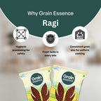 GRAIN ESSENCE Ragi (Finger Millet) | Calcium Rich, High Fibre, Iron Rich | Gluten-Free (1 kg) Finger Millet (1000 g) - view 8
