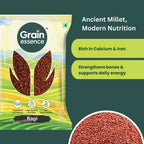 GRAIN ESSENCE Ragi (Finger Millet) | Calcium Rich, High Fibre, Iron Rich | Gluten-Free (1 kg) Finger Millet (1000 g) - view 3