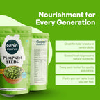 GRAIN ESSENCE Grain Essence Super Seeds Combo | Pumpkin Seeds, Watermelon Seeds, Sunflower Seeds, Brown Chia Seeds, Basil Seeds, Brown Flax Seeds (6 x 100 g) - view 3