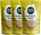 GRAIN ESSENCE Grain Essence Premium Sunflower Seeds | 100% Natural, Raw & Unroasted | Sunflower Seeds (3 x 250 g)