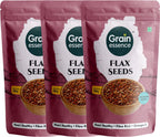 GRAIN ESSENCE Premium Flax Seeds | 100% Natural, Raw & Unpolished | Brown Flax Seeds Brown Flax Seeds (3 x 250 g)