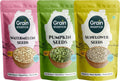 GRAIN ESSENCE Grain Essence Premium Super Seeds Combo | Watermelon, Pumpkin & Sunflower Seeds Pumpkin Seeds, Watermelon Seeds, Sunflower Seeds (3 x 250 g)