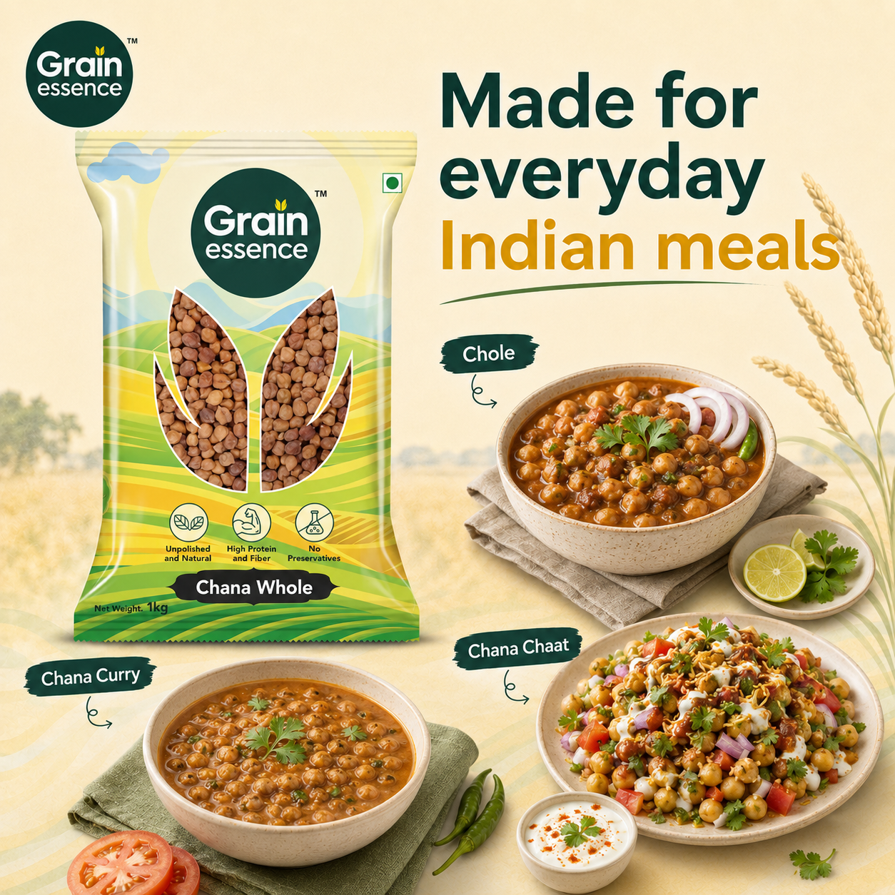 Brown Chana Whole (Bengal Gram)