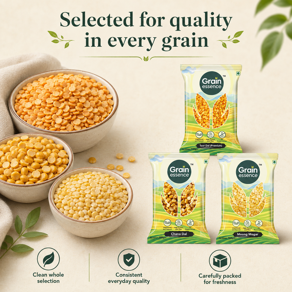 Daily Dal Combo (Chana Dal, Moong Dal, Toor Dal)