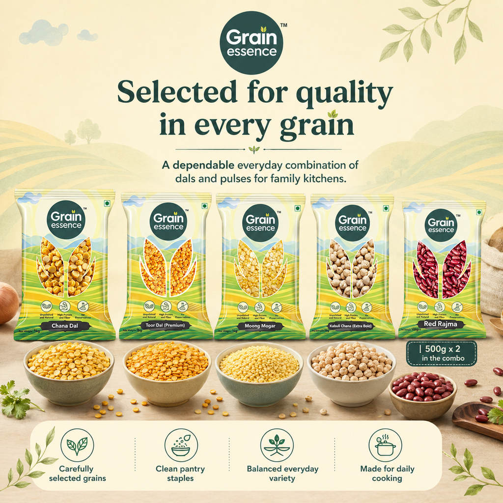 Daily Dal Combo (Chana Dal, Toor Dal, Moong Dal, Kabuli Chana, Rajma)